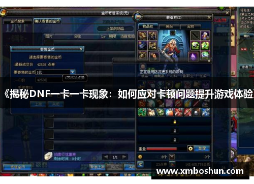 《揭秘DNF一卡一卡现象：如何应对卡顿问题提升游戏体验》